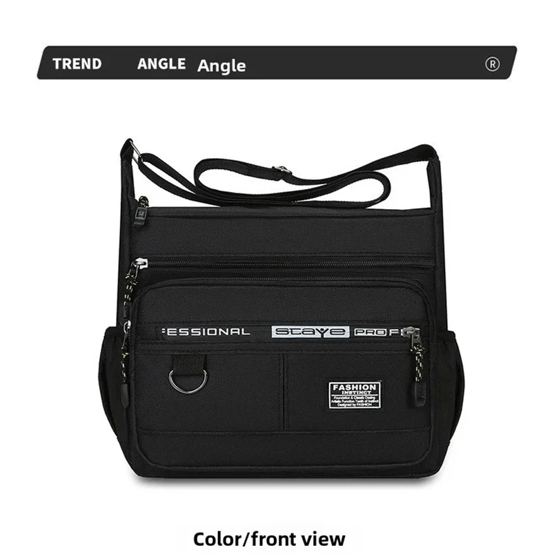 Men Crossbody Bag Single Shoulder Bags Big Capacity Commuter Storage Bag Fashion Multi-Pockets Business Travel Crossbody Bags