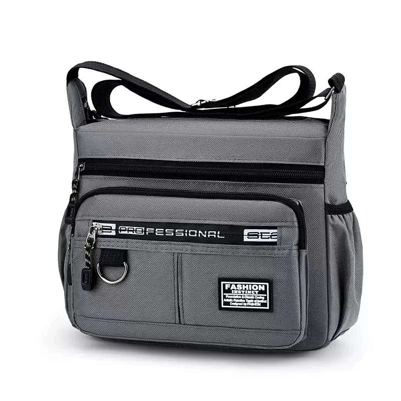 Men Crossbody Bag Single Shoulder Bags Big Capacity Commuter Storage Bag Fashion Multi-Pockets Business Travel Crossbody Bags