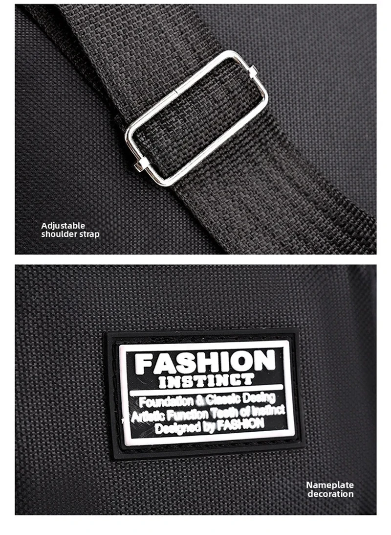 Men Crossbody Bag Single Shoulder Bags Big Capacity Commuter Storage Bag Fashion Multi-Pockets Business Travel Crossbody Bags