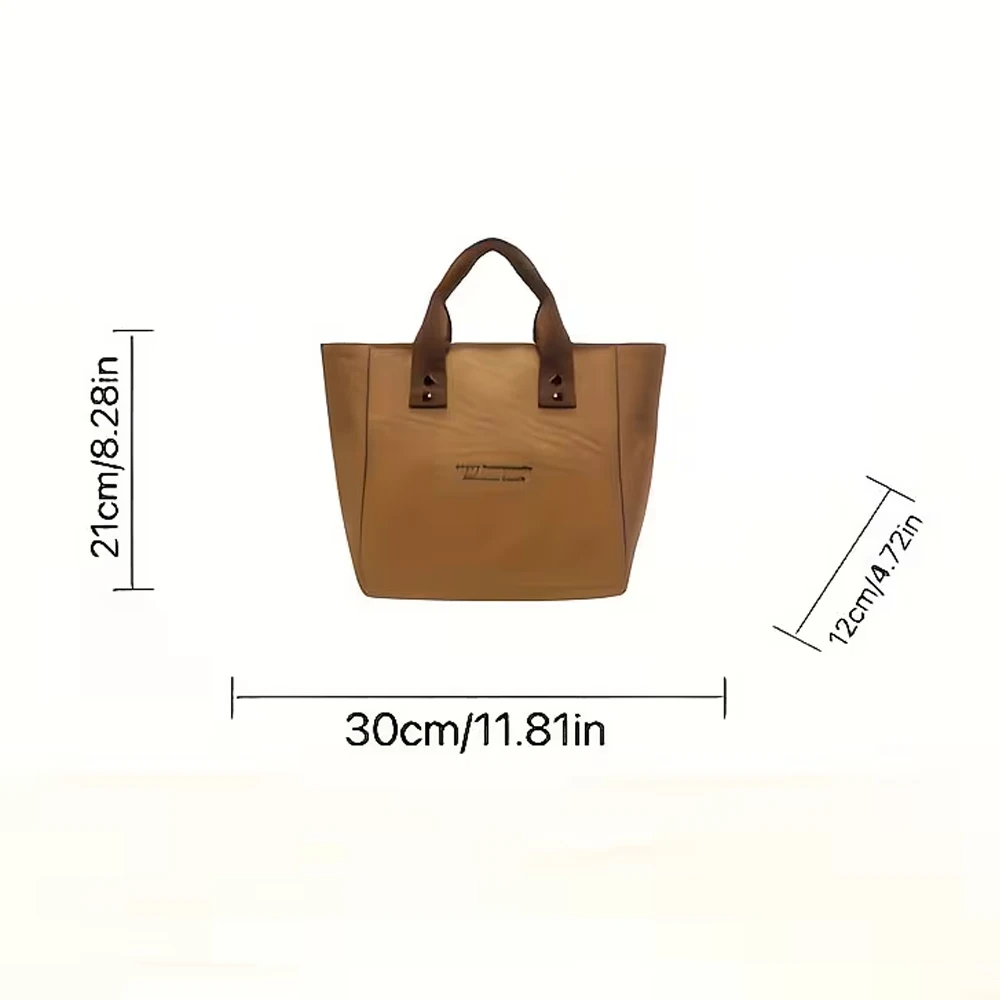 A Casual Canvas Tote Bag with a Bell Pendant and Zipper Closure; This Stylish and Durable Tote Bag Is Perfect for School and Work