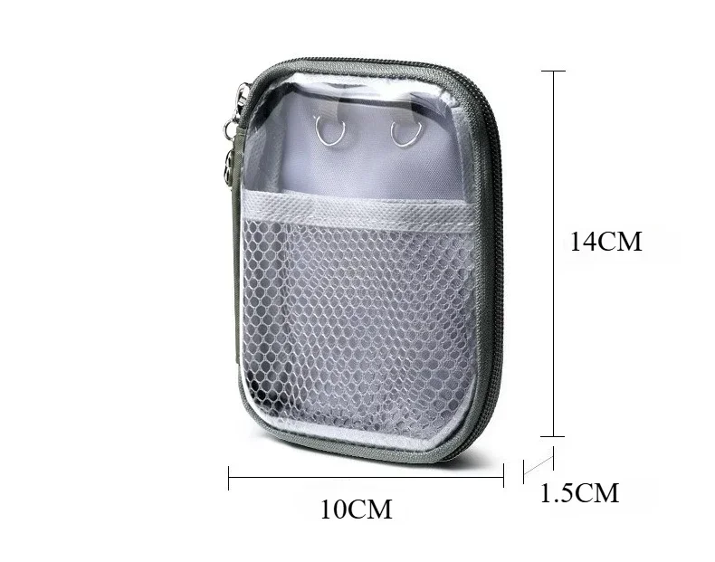 NEW Portable Lipstick Transparent Touch-Up Cosmetic Pouch Cosmetic Organizer Travel Bluetooth Headphone Charging Cable Pouch