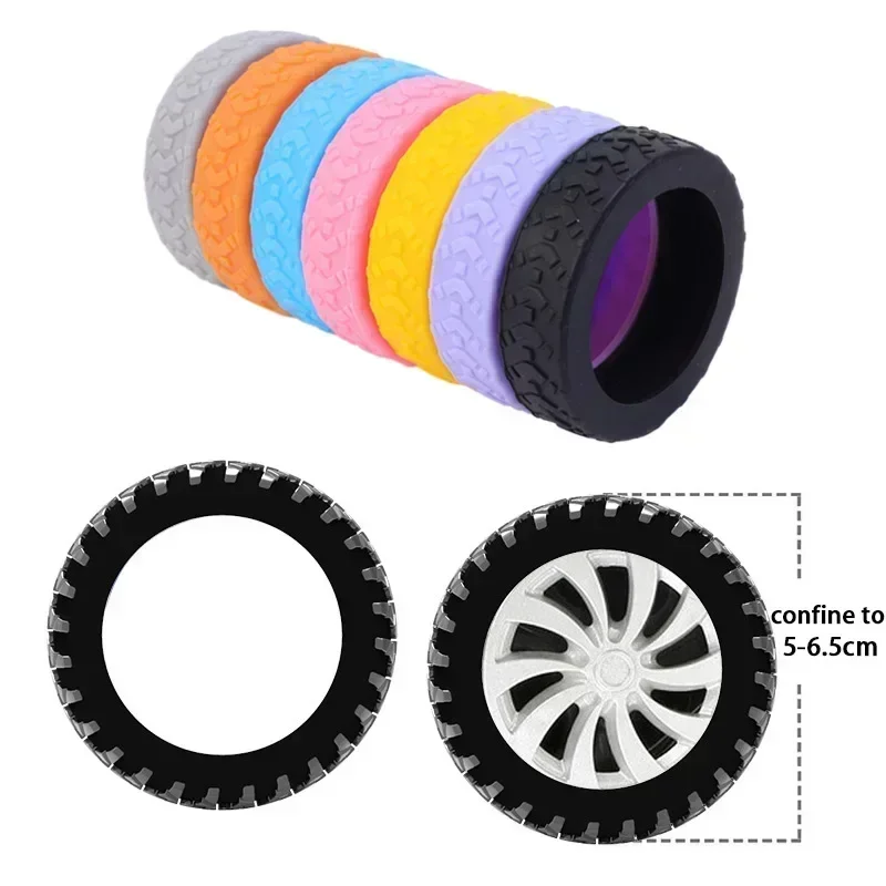 24/4pcs Colorful Travel Luggage Wheels Cover Thicken Silicone Luggage Wheel Protector Reduce Noise Roller Protective Sleeves