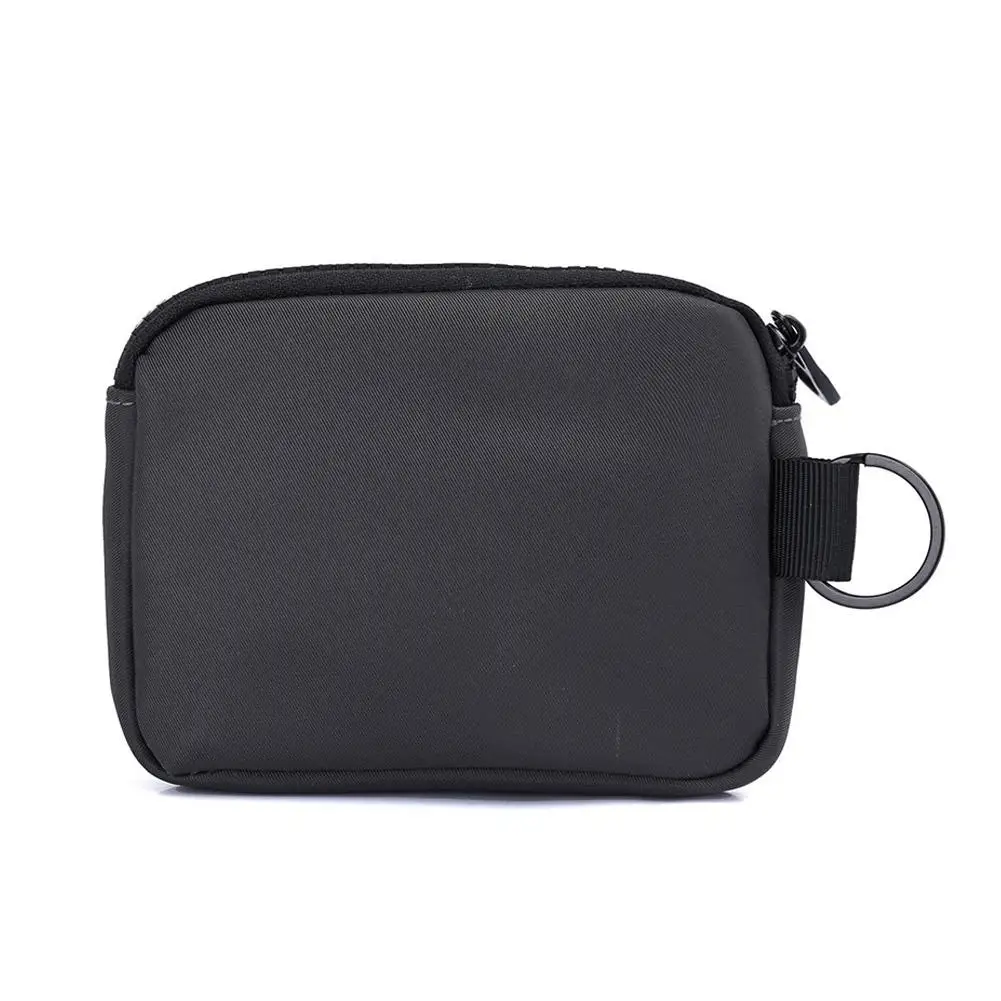 Small Casual Men's Coin Purse Canvas Zipper Short Wallet Retro Key Holder Money Bag Trend Youth Mini Handbag