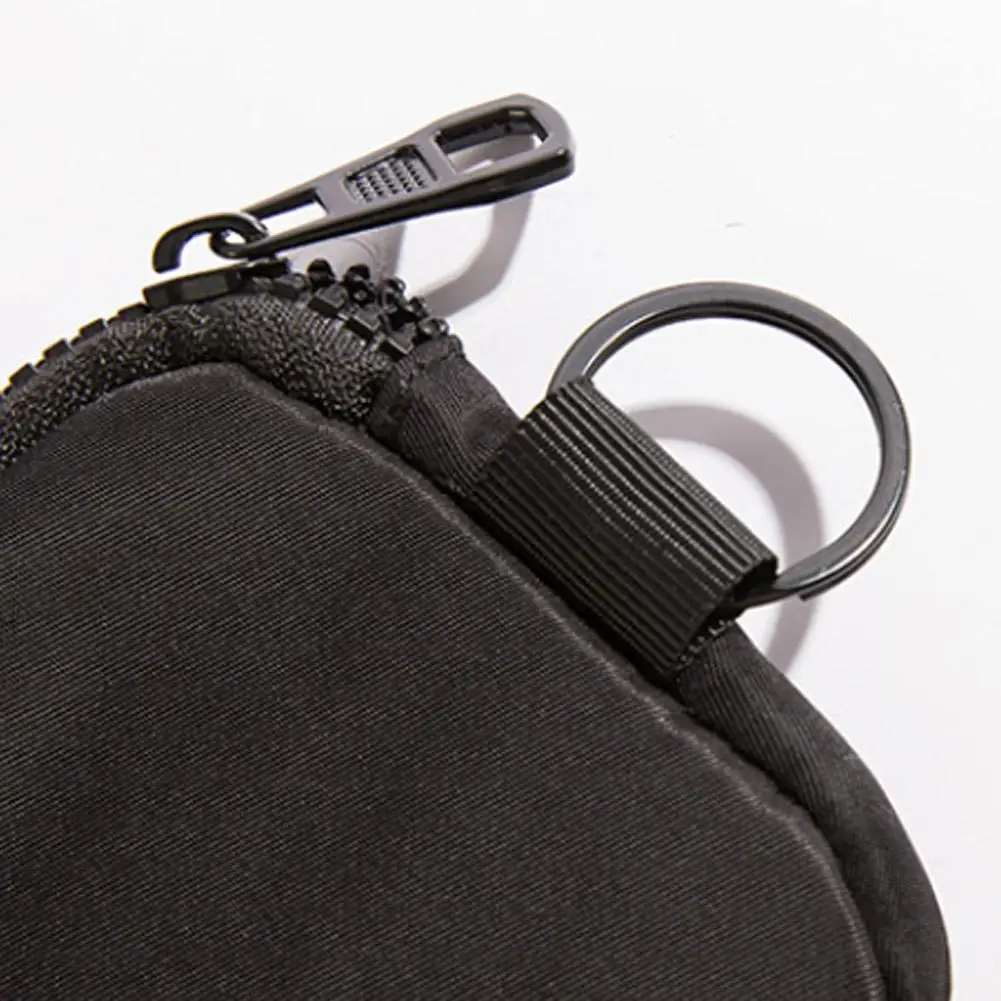Small Casual Men's Coin Purse Canvas Zipper Short Wallet Retro Key Holder Money Bag Trend Youth Mini Handbag