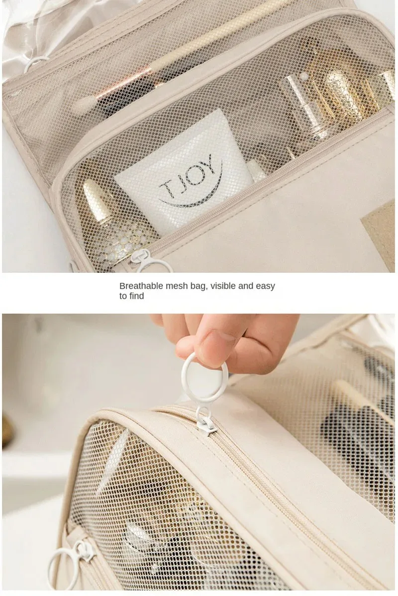 High Quality Travel Makeup Bag Waterproof Toiletries Organizer Women Neceser Bathroom Hook Wash Pouch Hook Makeup Storage Bag