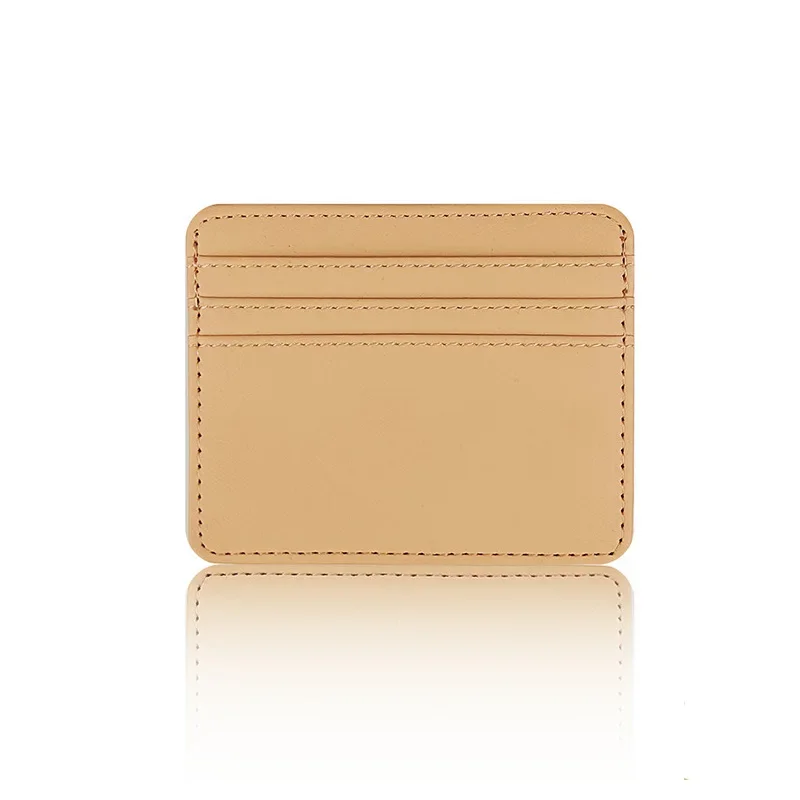 1Pc Pu Leather ID Card Holder Candy Color Bank Credit Card Box Multi Slot Slim Wallet for Women Men Business Card Cover