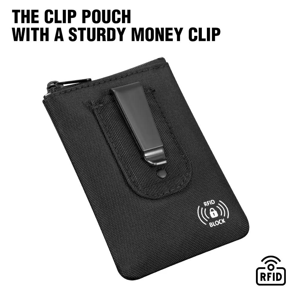 RFID Blocking Anti-Theft Hidden Clip Stash Money Belt Travel Pouch Credit Card/ID Cash Key Holder for Women & Men