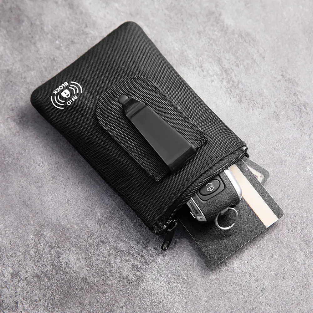 RFID Blocking Anti-Theft Hidden Clip Stash Money Belt Travel Pouch Credit Card/ID Cash Key Holder for Women & Men