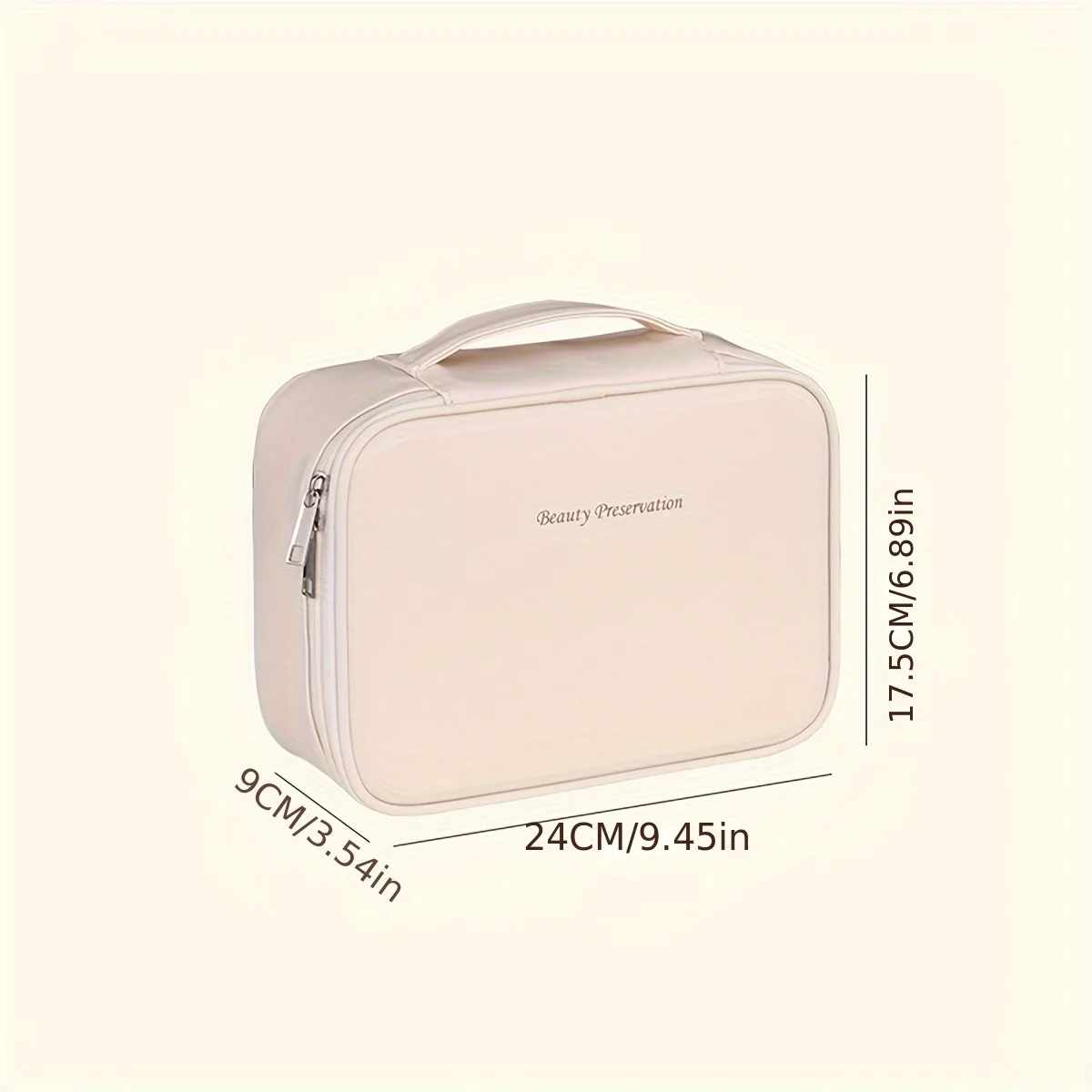 PU Leather Double Layer Makeup Bag Large Capacity Cosmetic Bags Luxury Cosmetics Organizer Women's Travel Essentials