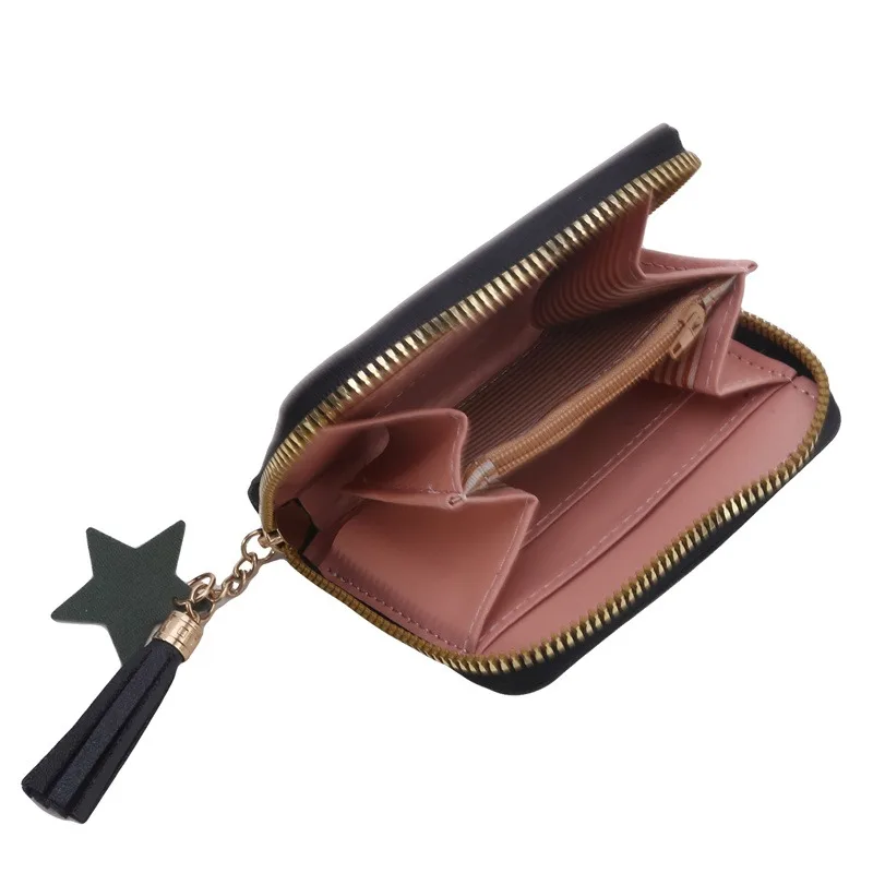 2026 Spring Summer Wallet Women Ladies Mini Tassel Wallets Cute Short Zipper Lovely Pu Leather Coin Purse Female Hand Wallet