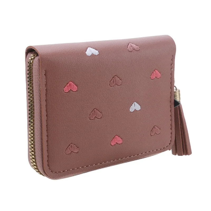 2026 Spring Summer Wallet Women Ladies Mini Tassel Wallets Cute Short Zipper Lovely Pu Leather Coin Purse Female Hand Wallet