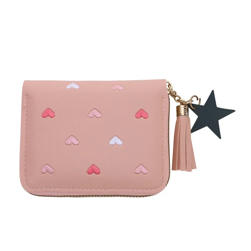 2026 Spring Summer Wallet Women Ladies Mini Tassel Wallets Cute Short Zipper Lovely Pu Leather Coin Purse Female Hand Wallet