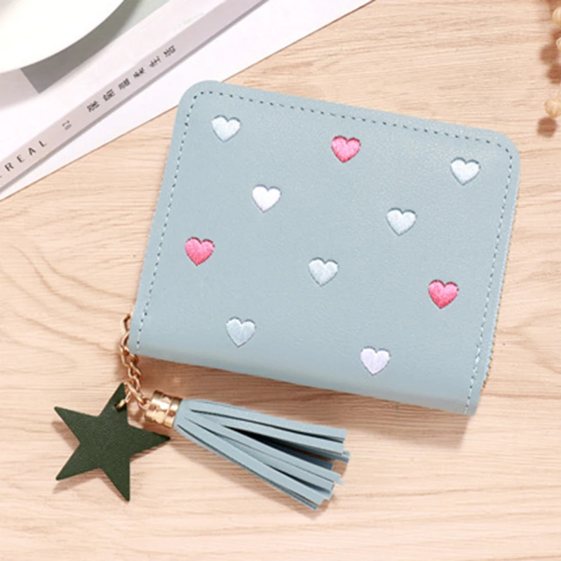 2026 Spring Summer Wallet Women Ladies Mini Tassel Wallets Cute Short Zipper Lovely Pu Leather Coin Purse Female Hand Wallet