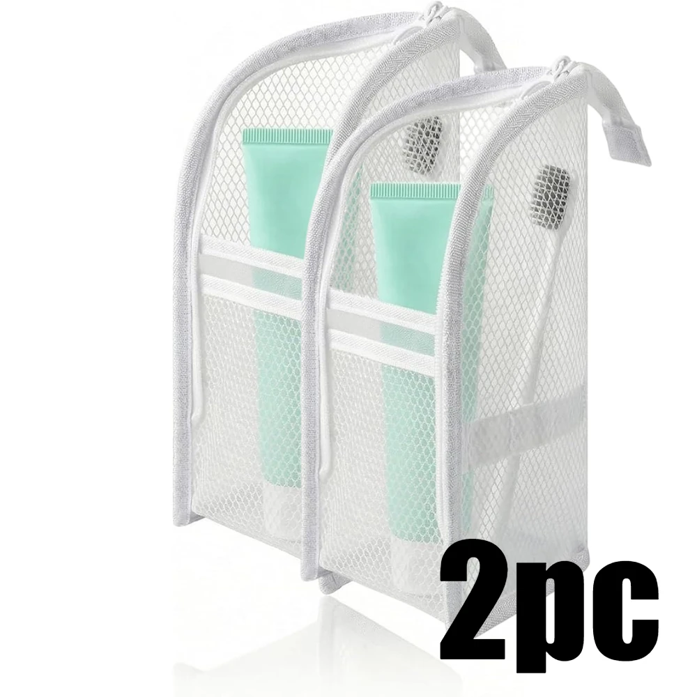 1/2pcs EVA Mesh Cosmetic Bag Travel Stand Storage Makeup Bag Organizer Female Make Up Pouch Portable Toiletry Beauty Case