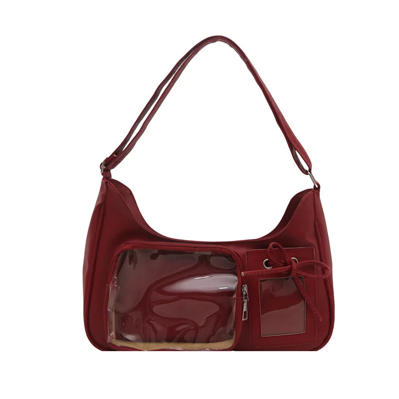 Y2k Harajuku Shoulder Bag Women Korean Transparent Ita Bag School Crossbody Bag Female Japanese Designer Preppy Handbag Purse