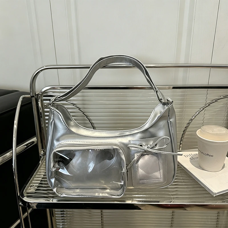 Y2k Harajuku Shoulder Bag Women Korean Transparent Ita Bag School Crossbody Bag Female Japanese Designer Preppy Handbag Purse