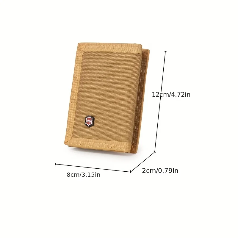 Korean Version, Wallet Zipper Coin Bag Multi-Function Classic Hot Wallet Khaki Card Bag Folding