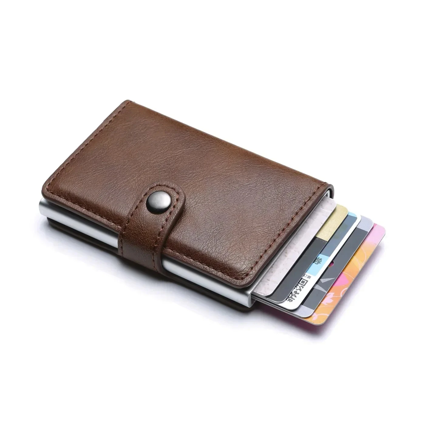 Anti Rfid Bank Card Holder Wallets for Men Luxury Brand MaleLeather Credit Cardholder Case Luxury Small Slim Thin Smart Wallet