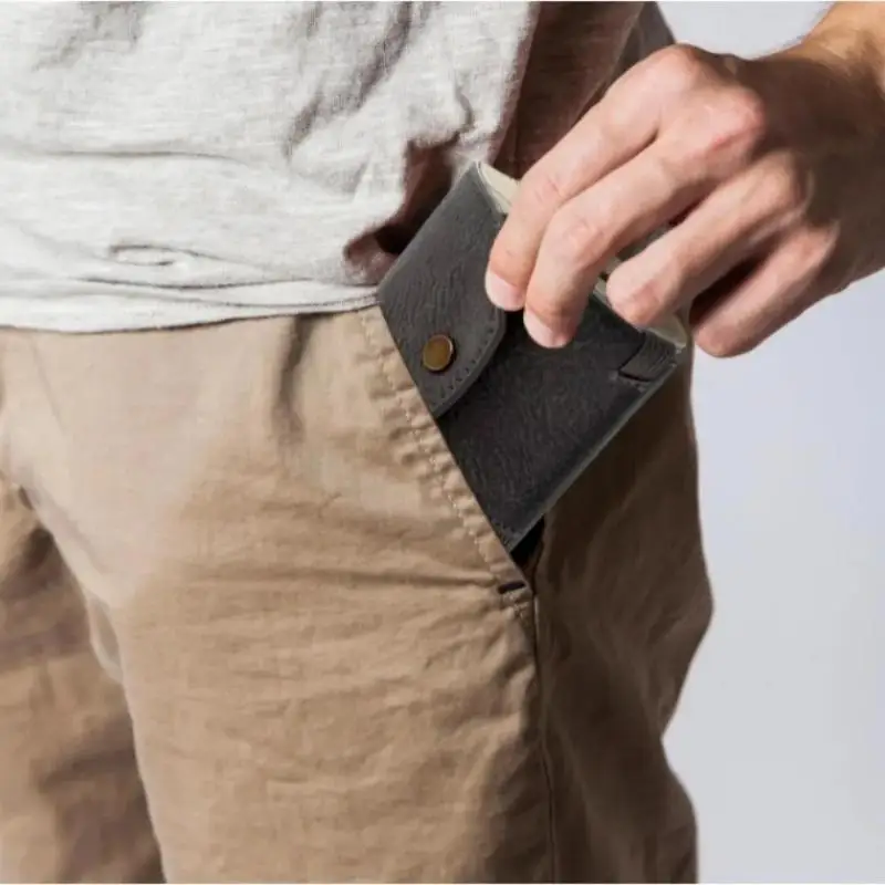 Quick-Access Cash Holder — PU Leather Wallet / Money Wrapper — Organizer Clip, Bill Holder, Storage Pouch, Pocket Wallet▪