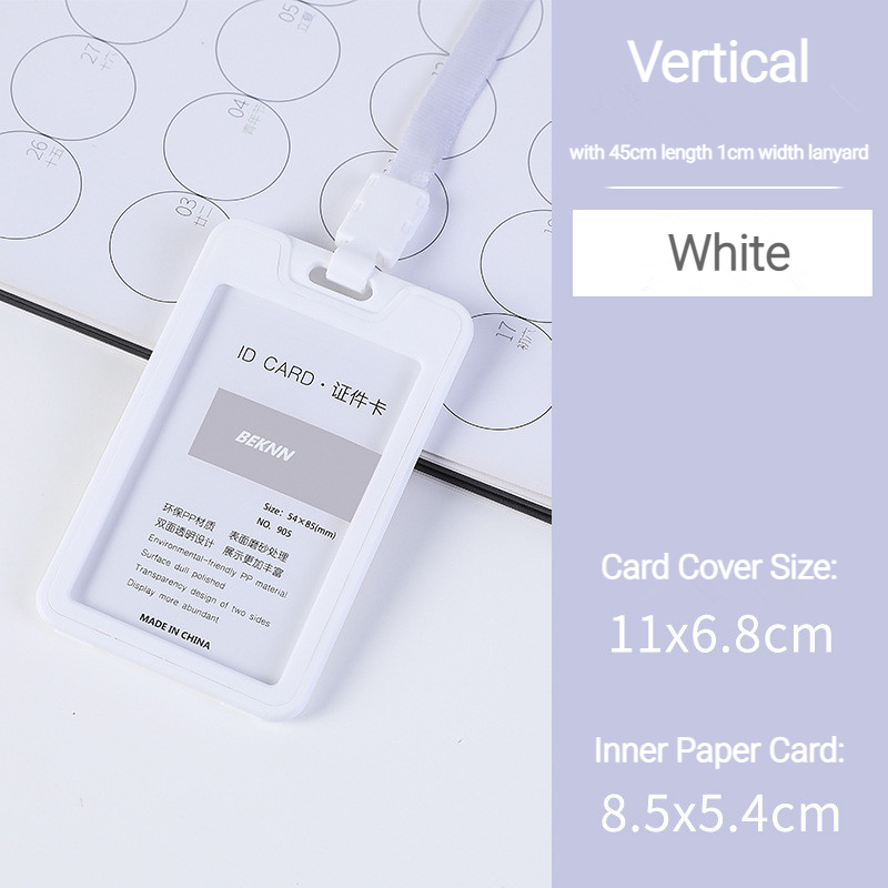 Unisex Colorful Employee Id Case with Lanyard Double Side Id Credit Card Holder Access Bus Card Case Badge Holder Card Sleeve