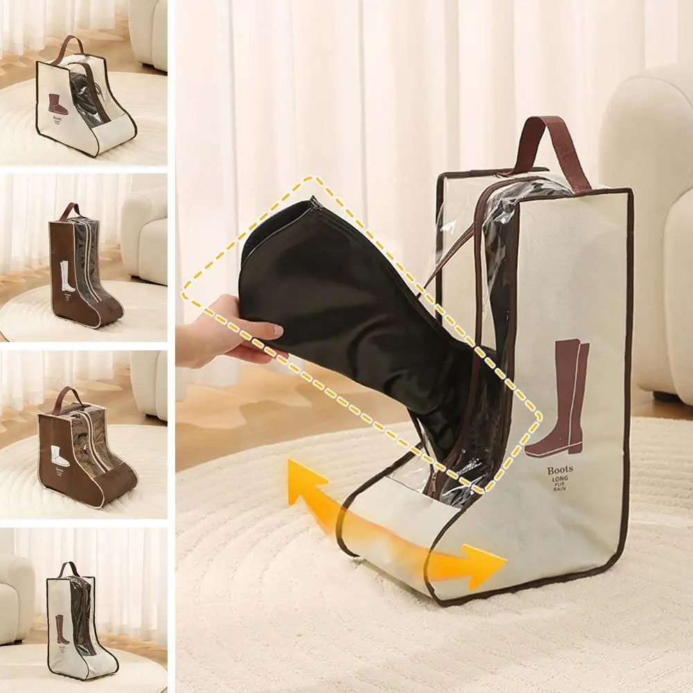 Waterproof Tall Boots Storage Bag Moistureproof Dustproof Boot Protection Cover Portable Travel Shoe Organizer Pouch