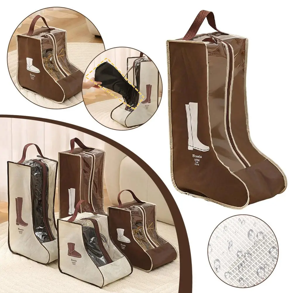 Waterproof Tall Boots Storage Bag Moistureproof Dustproof Boot Protection Cover Portable Travel Shoe Organizer Pouch