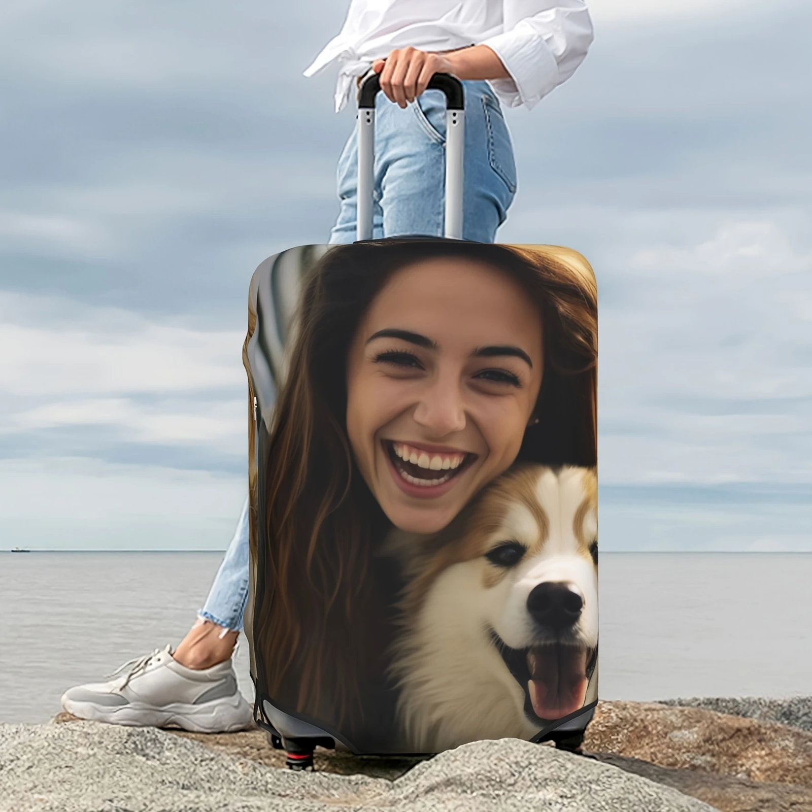Custom Luggage Covers - Personalize with Your Name, Photos, and Logos | Durable Polyester | Washable Travel Accessories—the Perf