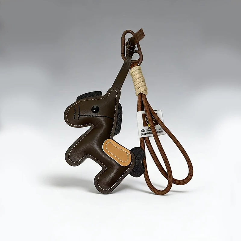 Pony Keychain Leather Backpack Charm Ins Personalized Car Keychain Bag Pendant Miu Purse Femme Handbag Strap Decoration Gift