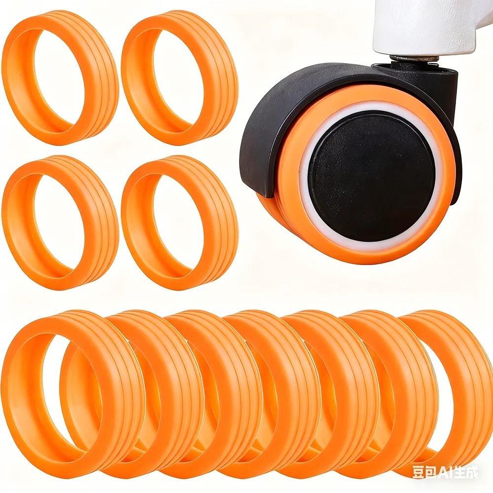 8pcs Silicone Luggage Wheel Covers Suitcase Caster Protectors Reduce Noise Trolley Box Casters Cover Travel Luggage Accessories