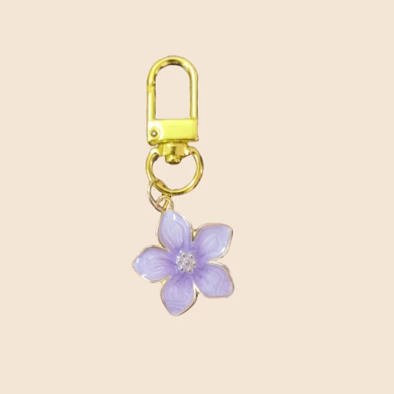 White Pear Blossom Keychain Cute Accessories Keychain Couple Matching Keyrings Pendant Wholesale Items For Boutique