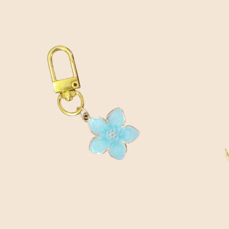 White Pear Blossom Keychain Cute Accessories Keychain Couple Matching Keyrings Pendant Wholesale Items For Boutique