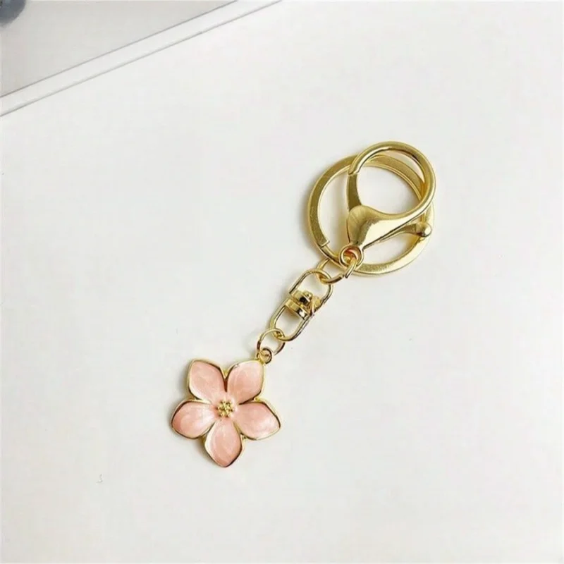 White Pear Blossom Keychain Cute Accessories Keychain Couple Matching Keyrings Pendant Wholesale Items For Boutique