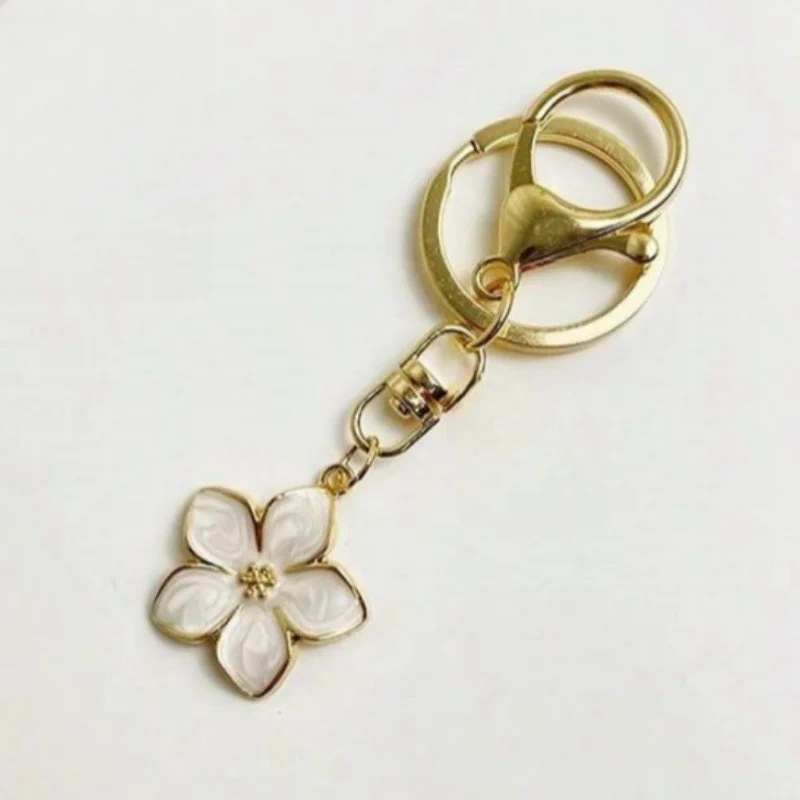 White Pear Blossom Keychain Cute Accessories Keychain Couple Matching Keyrings Pendant Wholesale Items For Boutique