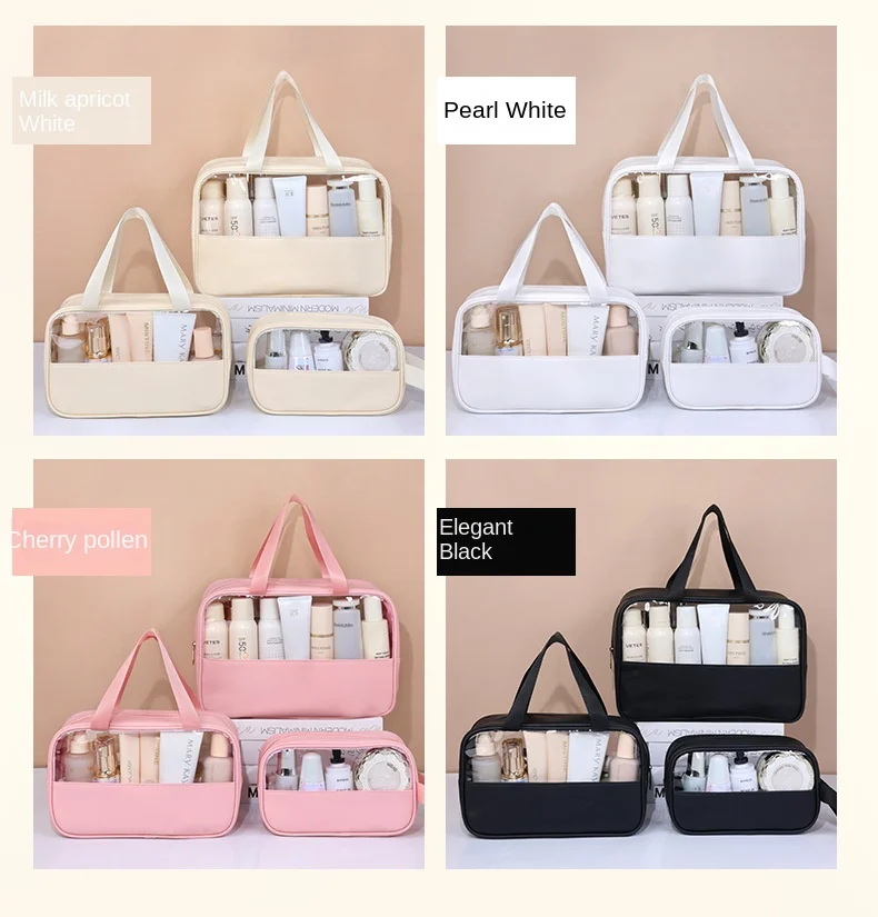 Portable Travel cosmetic bag Women Transparent Makeup Bag Large-Capacity Bath Wash Bags Multifunction Waterproof Storage Case