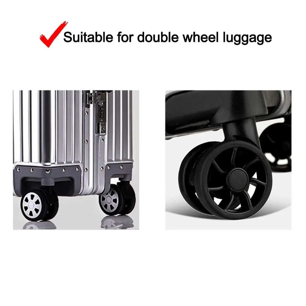 Universal Travel Luggage Caster Shoes Silicone Suitcase Wheels Protection Cover Reduce Wheel Wear Reduce Noise Wheels Protector