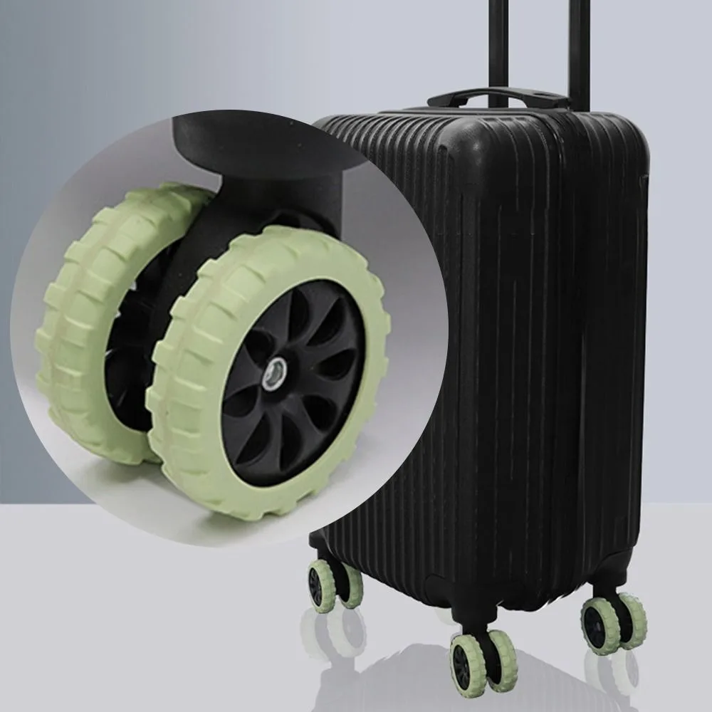 Universal Travel Luggage Caster Shoes Silicone Suitcase Wheels Protection Cover Reduce Wheel Wear Reduce Noise Wheels Protector