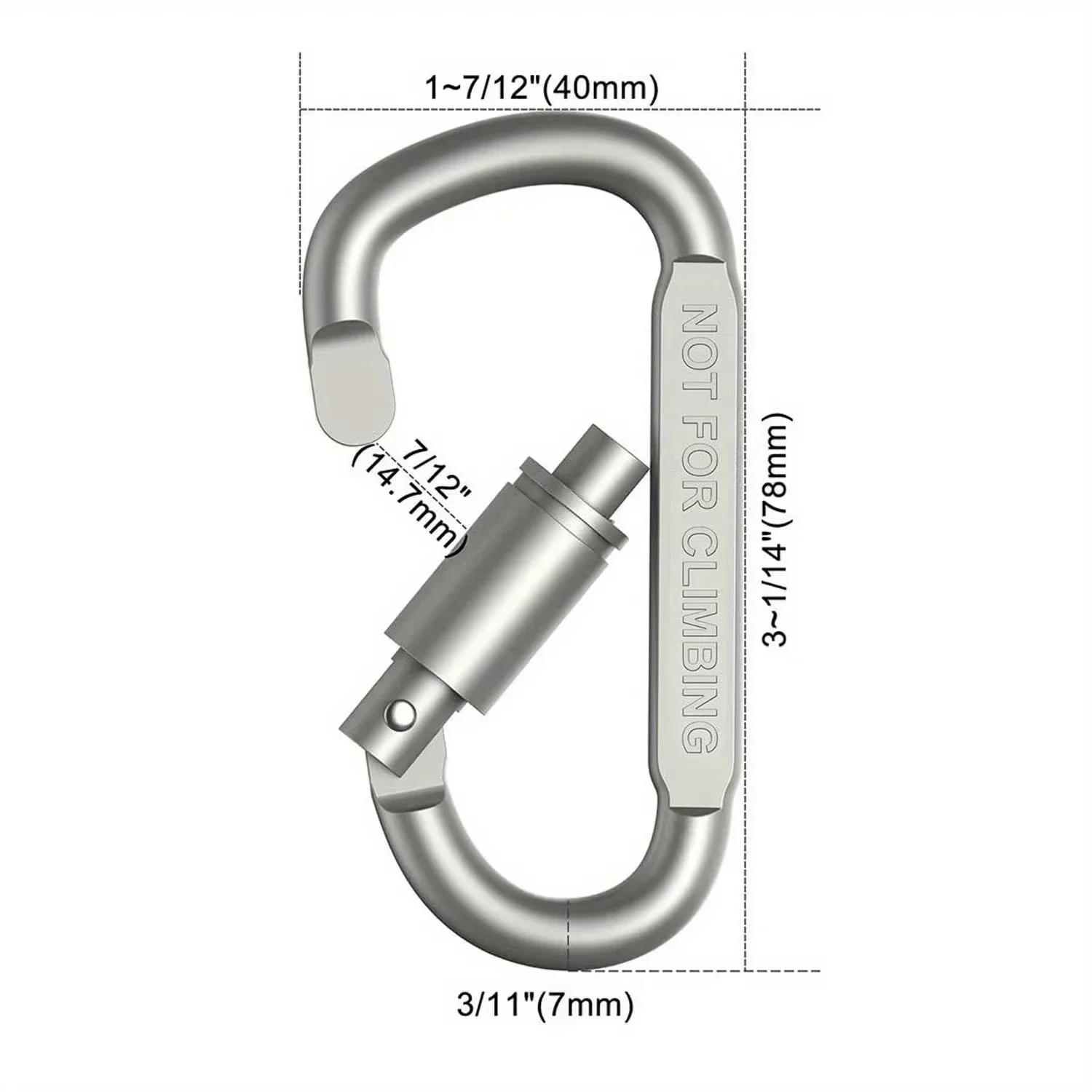 4/6PCS Metal Buckle Set for Key Camping Survival EDC Outdoor Keychain Clip Alloy Aluminum Tactical Caribiner Hook Karabiners