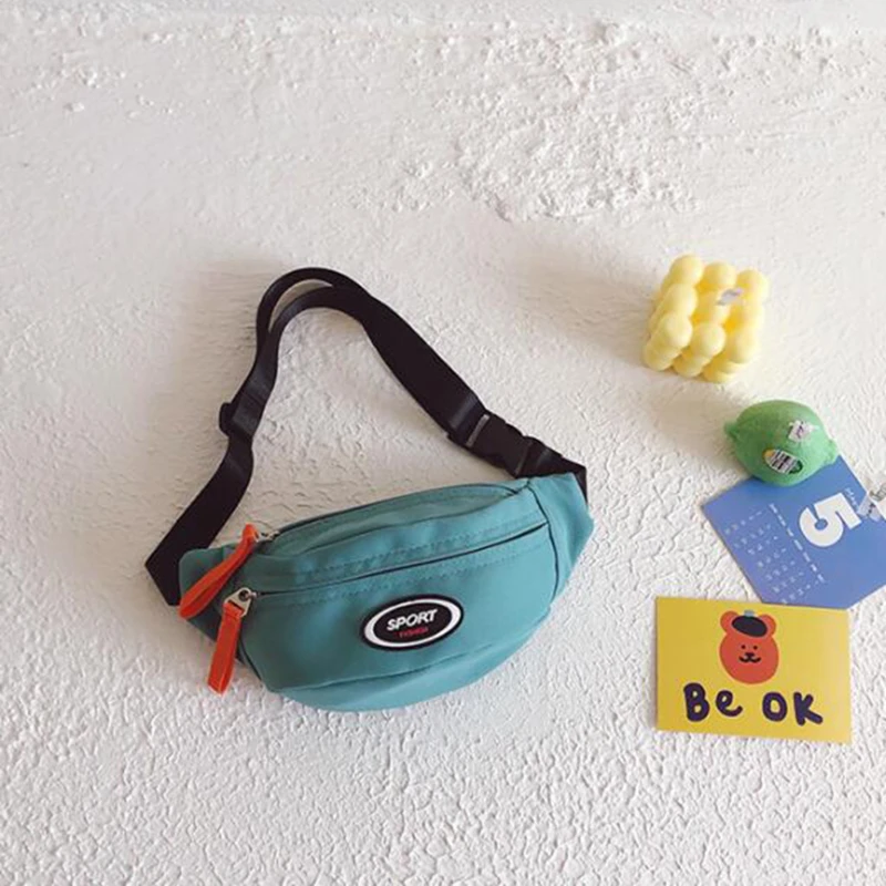 New Fashion Cute Children's Chest Bag One Shoulder Crossbody Fanny Pack Canvas Diagonal Bag Girl Boy Zipper Bag Coin Purse