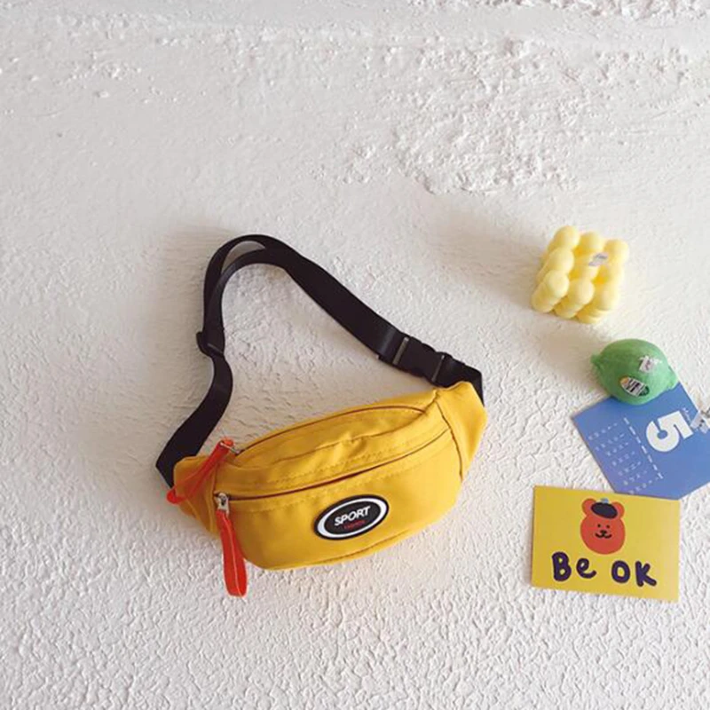 New Fashion Cute Children's Chest Bag One Shoulder Crossbody Fanny Pack Canvas Diagonal Bag Girl Boy Zipper Bag Coin Purse