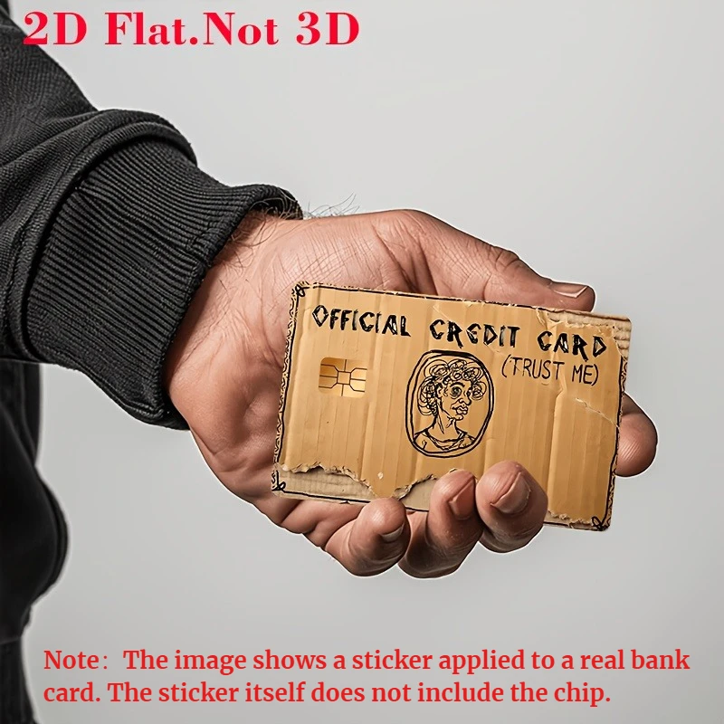 Funny Credit Card Sticker 2D Flat Skin PVC Waterproof Debit Card Cover Decal Bank Card Protector No Bubble EBT Gift