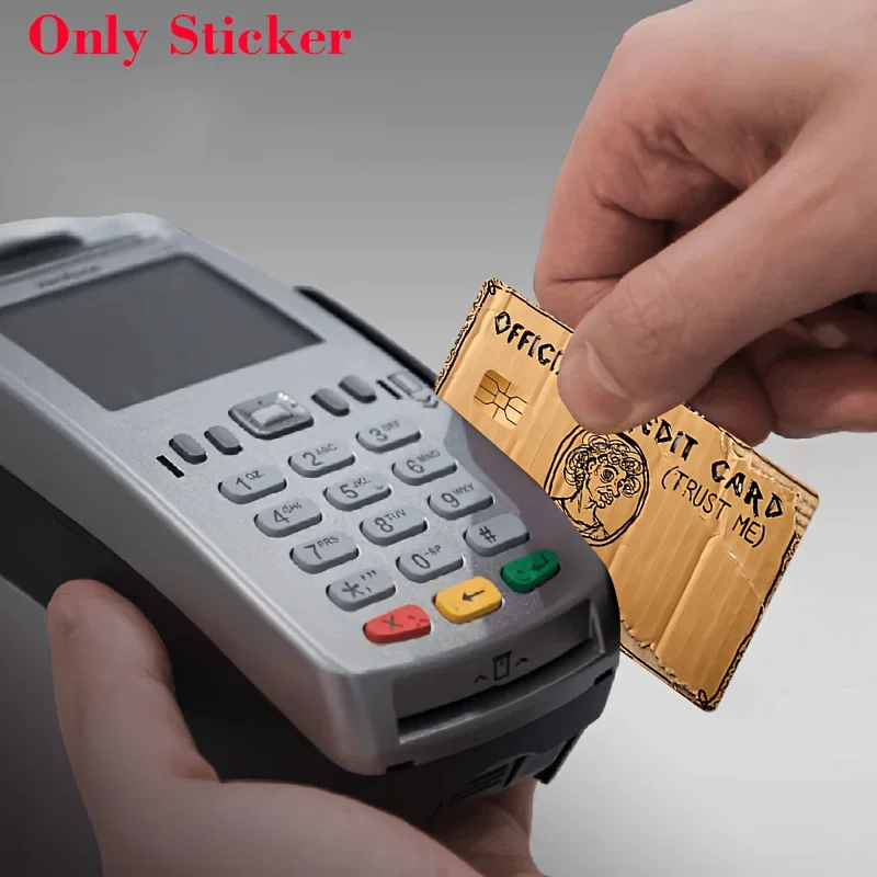 Funny Credit Card Sticker 2D Flat Skin PVC Waterproof Debit Card Cover Decal Bank Card Protector No Bubble EBT Gift