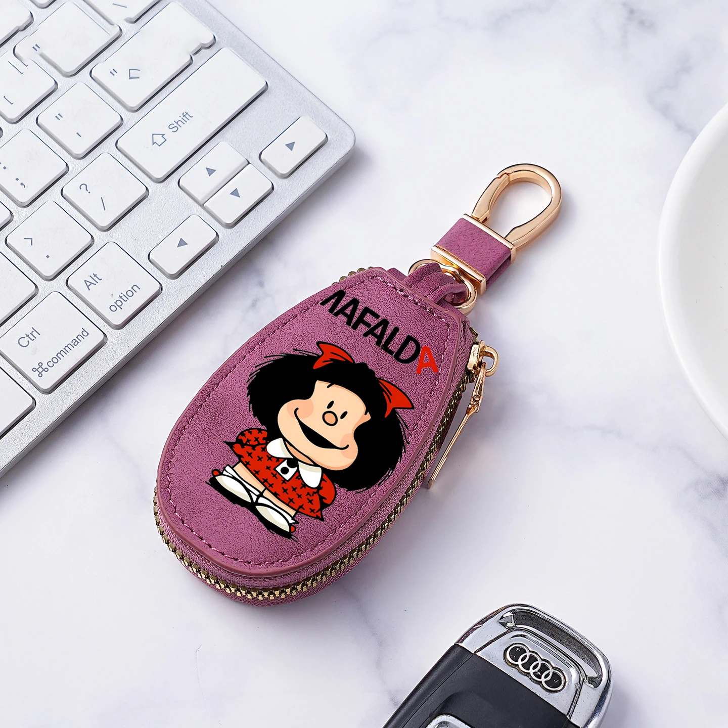 1pc Women'S Change Purse, Mafalda Wallet for Both Genders, Stylish Car Key Holders And Chains for Men And Women, Key Organizers,