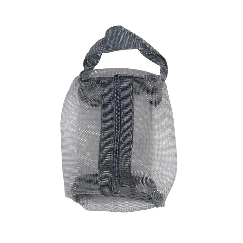 Mini Clear Nylon Mesh Cosmetic Bags Cute Women Small Lipstick Makeup Bags Pouch Data Line Key Earphone Organizer Case