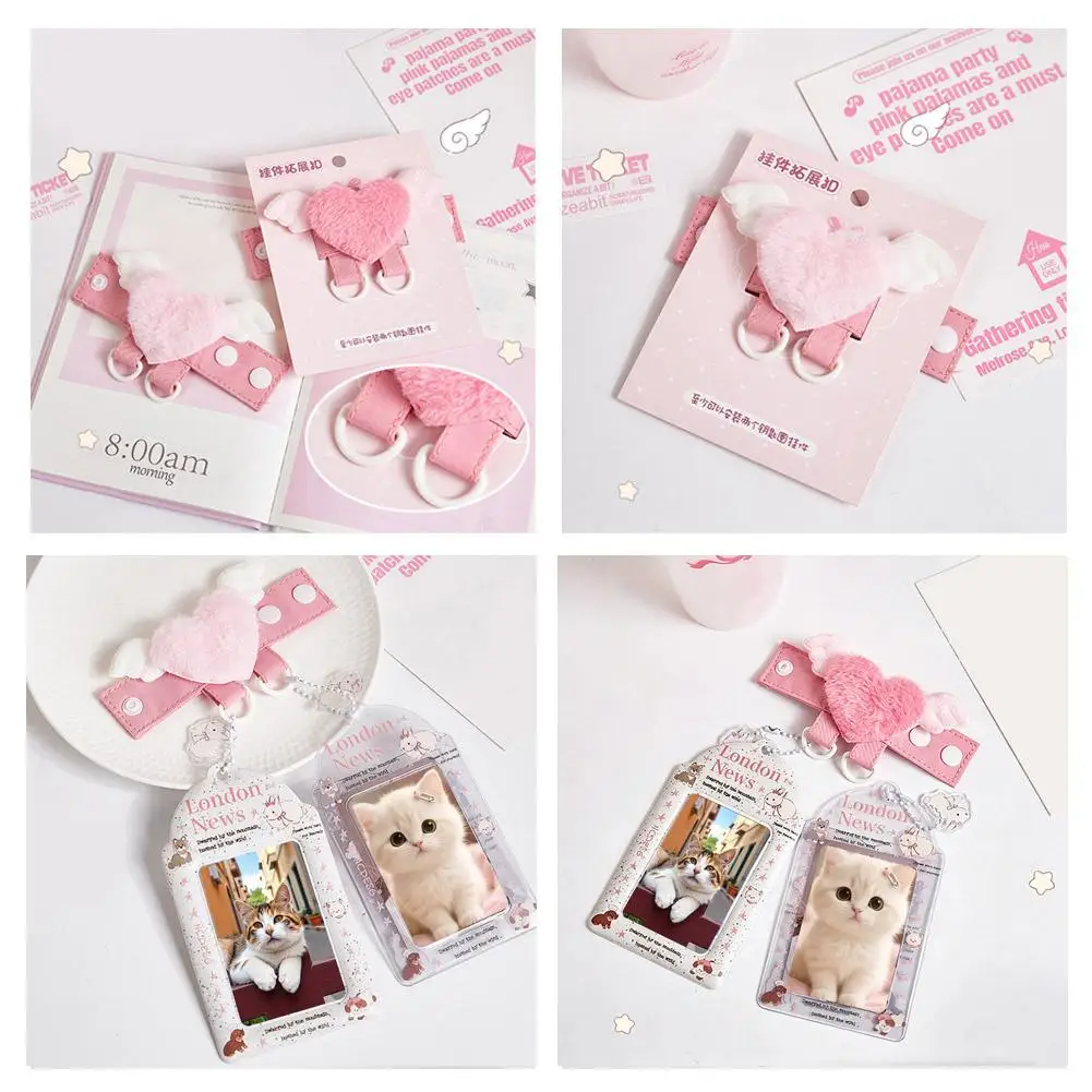 Cute Cartoon Doll Keychain Creative Angel Wings Bag Pendant Kawaii Backpack Charm DIY Keyring Jewelry Accessory Girl Gift