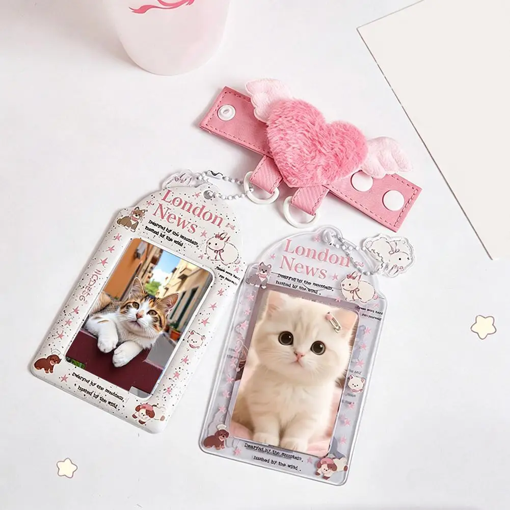 Cute Cartoon Doll Keychain Creative Angel Wings Bag Pendant Kawaii Backpack Charm DIY Keyring Jewelry Accessory Girl Gift