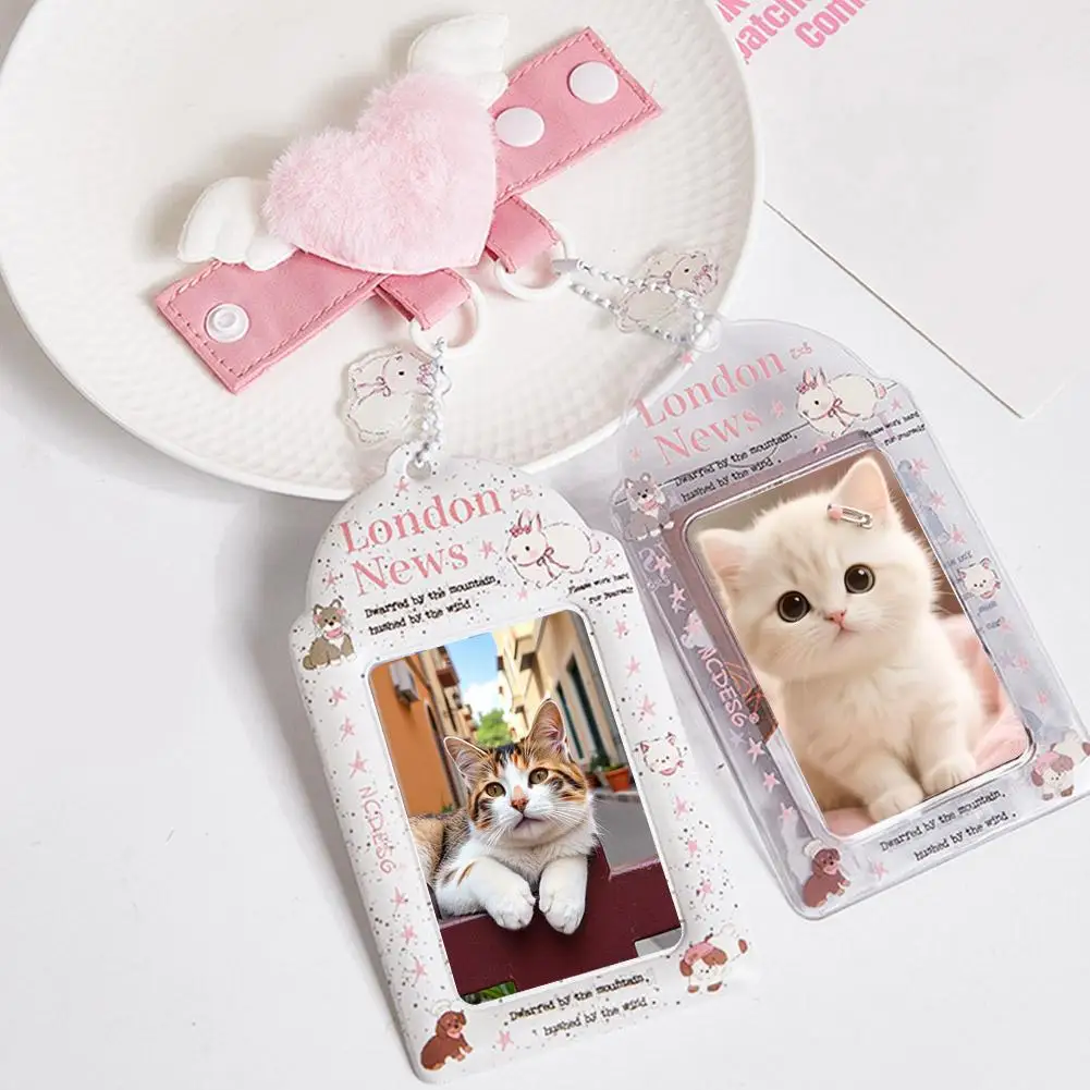 Cute Cartoon Doll Keychain Creative Angel Wings Bag Pendant Kawaii Backpack Charm DIY Keyring Jewelry Accessory Girl Gift