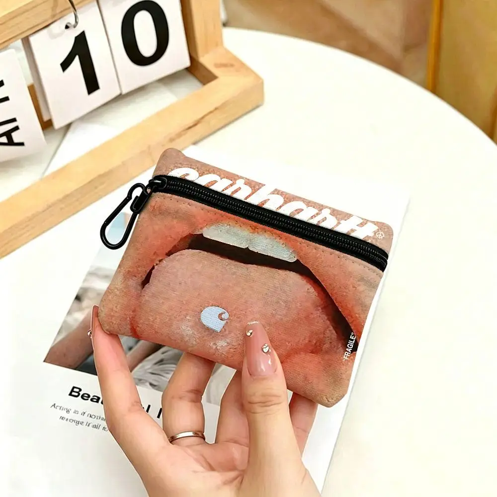 Brand C-Carhartt Waterproof Oxford Cloth Zipper Wallet Portable Hanging Small Coin Purse For Travel