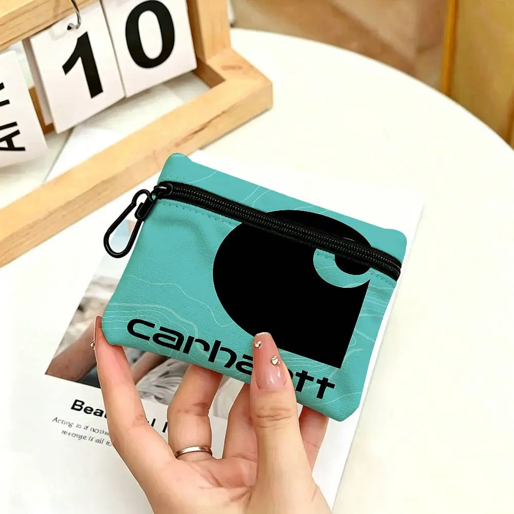 Brand C-Carhartt Waterproof Oxford Cloth Zipper Wallet Portable Hanging Small Coin Purse For Travel