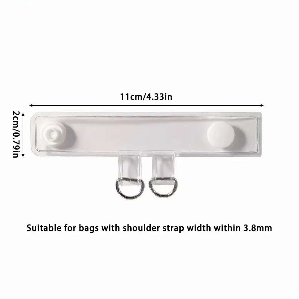 2pcs High Quality PVC Bag Strap Extension Buckle Transparent Bag Strap Clip Backpack Buckle Bag