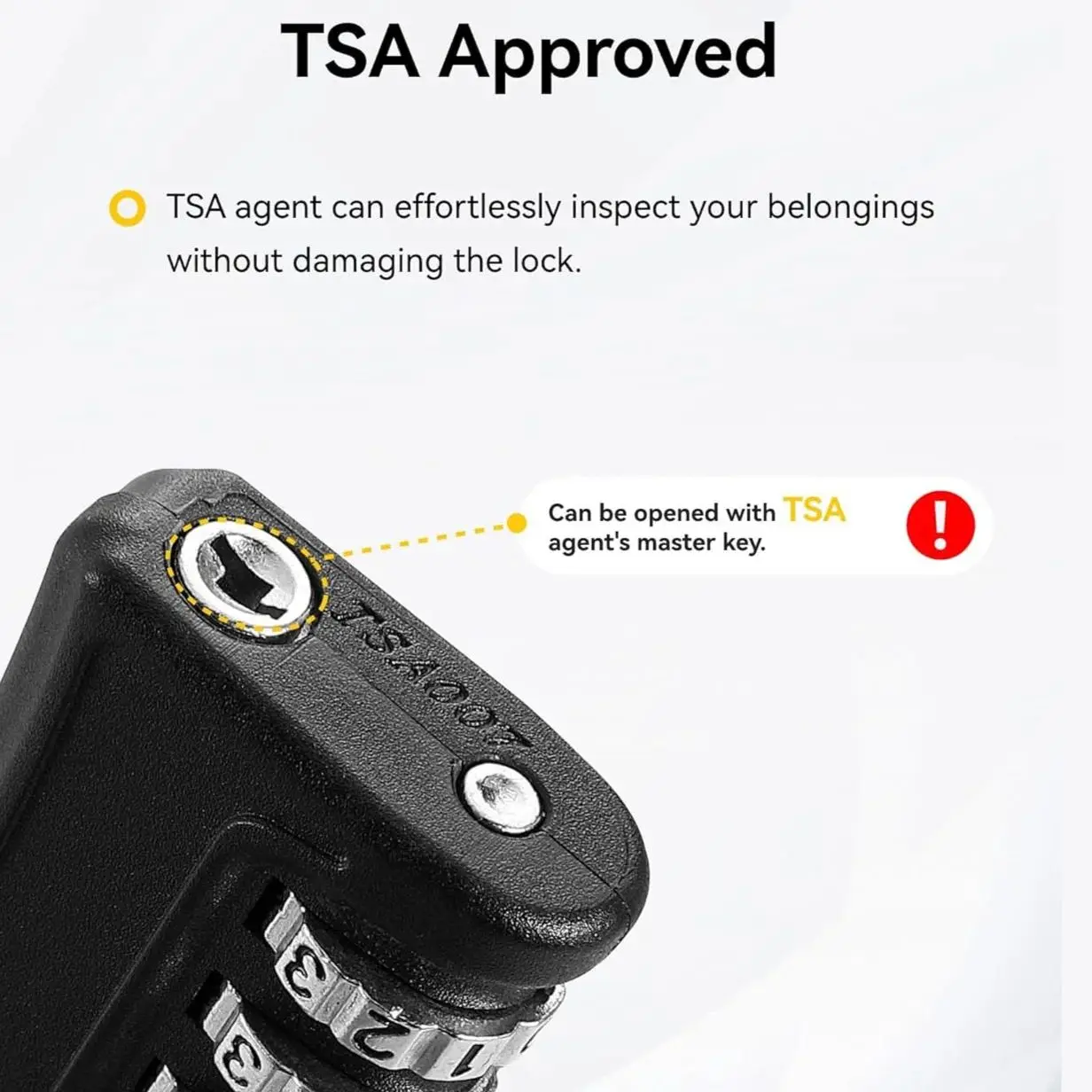 1-4Pack TSA Customs Code Lock for Travel Luggage Password Changeable Black Lock Contrast Design Padlock 3 Digit Combination Lock